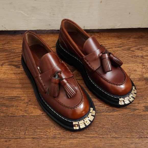 SANDRO PARIS Iron Thick-soled leather loafers - Picture 2 of 5
